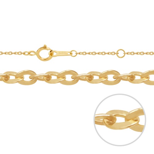 SBJJ TWISTED FLAT CABLE CHAIN NECKLACE