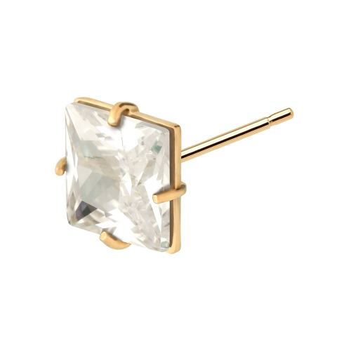 CZ SQUARE CASTING EARRING